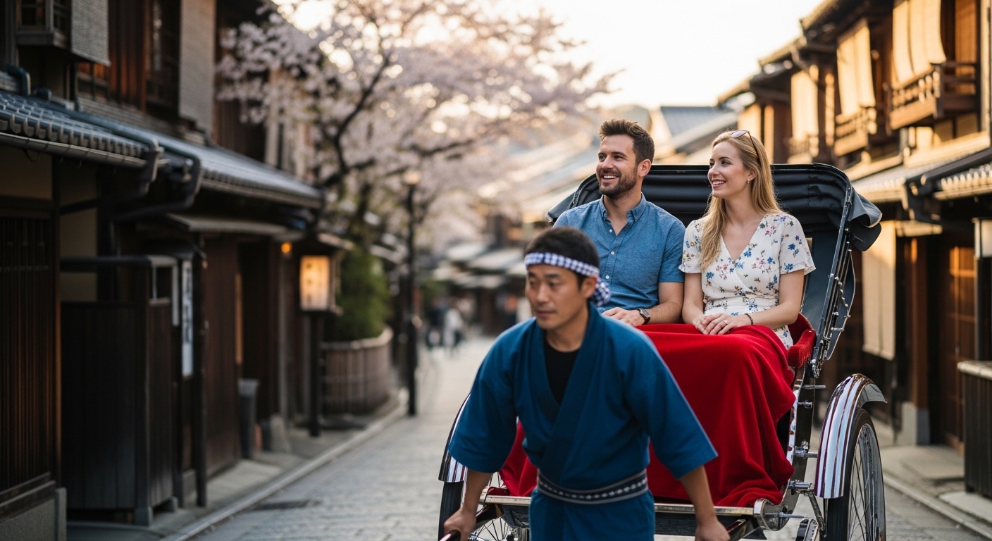 京都嵐山 人力車で巡る風情散策