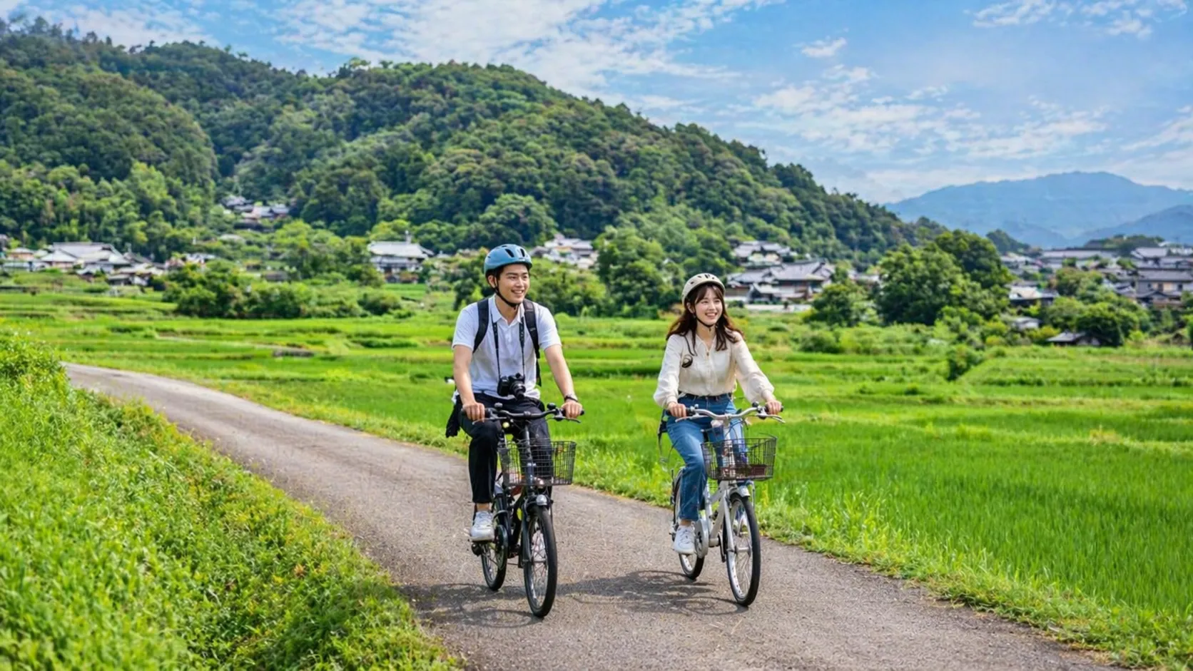 レンタサイクルで巡る古代遺跡ツアー